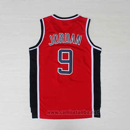 Camiseta USA 1984 Michael Jordan #9 Rojo